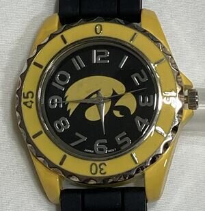 Iowa Hawkeyes Sculpted Edge Silicone Band Watch, Unisex, NCAA